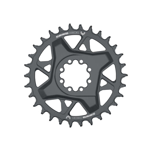 SRAM, GX Eagle T-Type DM, Chainring, Teeth: 30, Speed: 12, BCD: Direct Mount SRAM 8 Bolt, Aluminum, Grey