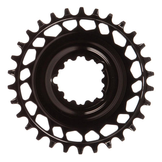 Works Components, GEO SRAM GXP, Chainring, Teeth: 30, Speed: 12, BCD: Direct Mount SRAM 3 Bolt, Front, 7075-T6 Aluminum, Black