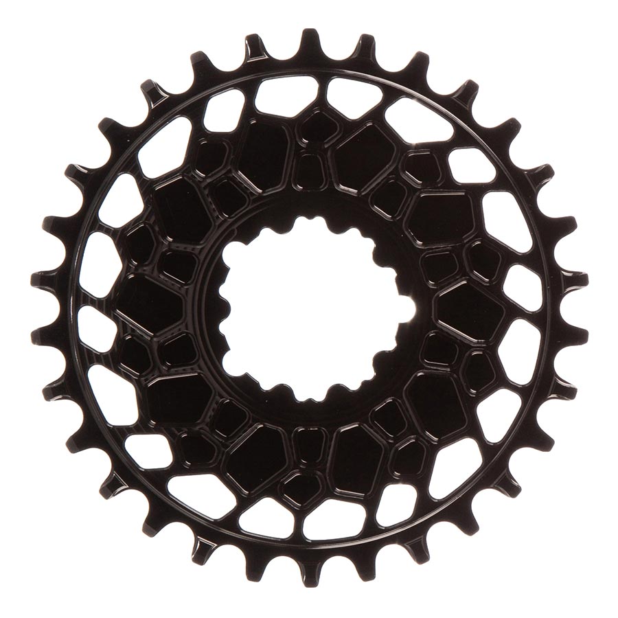 Works Components, GEO SRAM GXP, Chainring, Teeth: 30, Speed: 12, BCD: Direct Mount SRAM 3 Bolt, Front, 7075-T6 Aluminum, Black