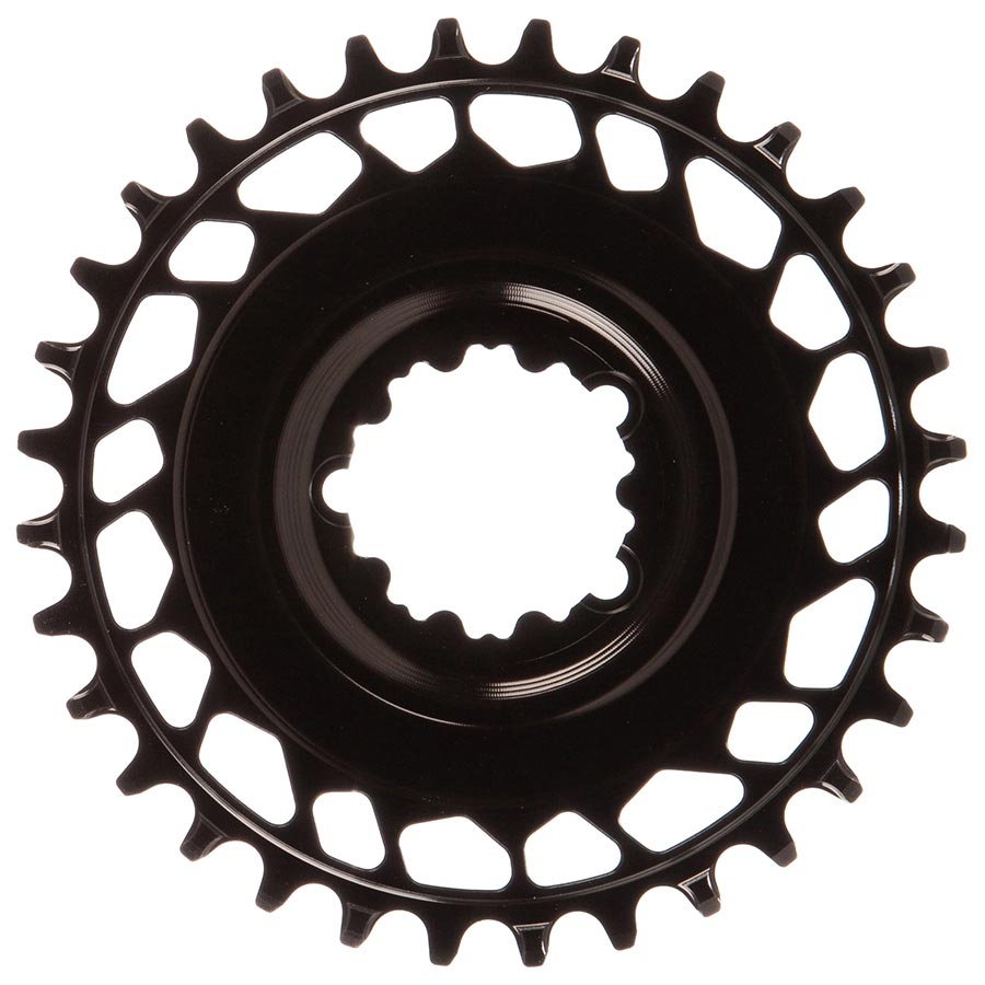 Works Components, GEO SRAM GXP, Chainring, Teeth: 30, Speed: 12, BCD: Direct Mount SRAM 3 Bolt, Front, 7075-T6 Aluminum, Black