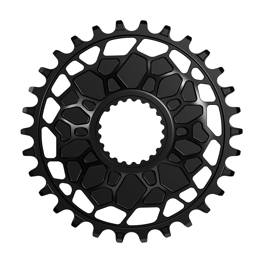 Works Components, GEO SRAM GXP, Chainring, Teeth: 30, Speed: 12, BCD: Direct Mount SRAM 3 Bolt, Front, 7075-T6 Aluminum, Black