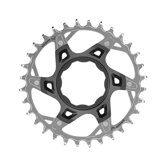 SRAM, XX T-Type TQ, Chainring, Teeth: 32, Speed: 12, BCD: Direct Mount, Aluminum/Steel, Silver