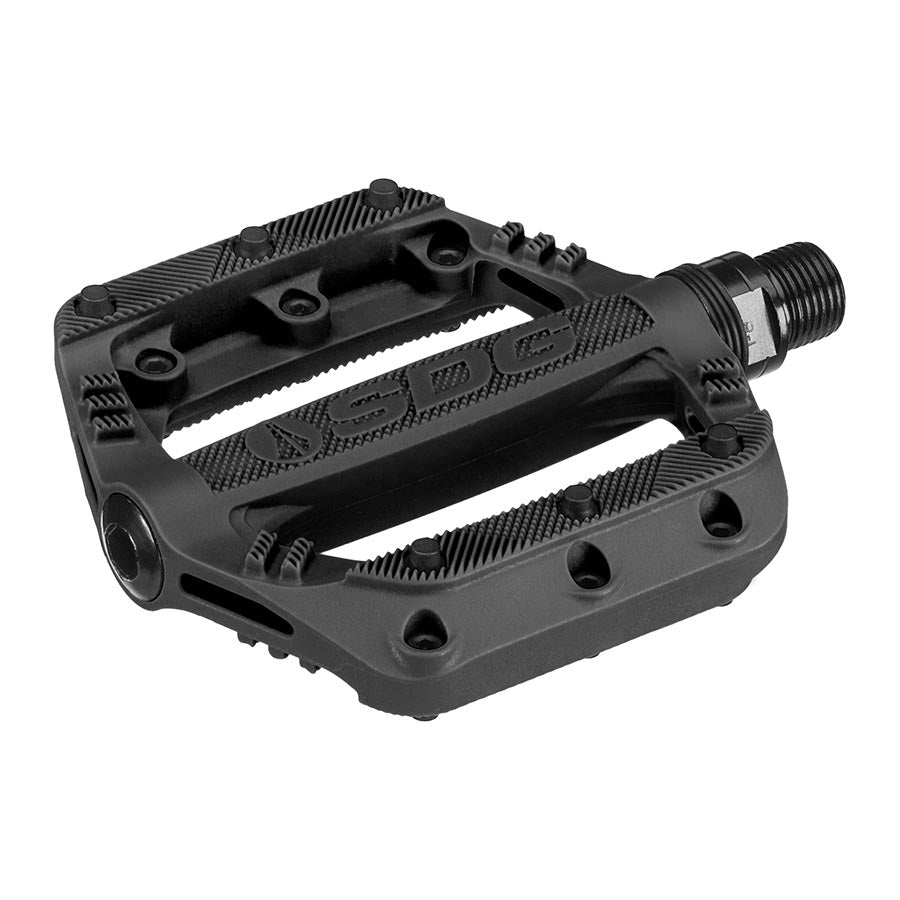 SDG Components, Slater, Platform Pedals, Body: Nylon, Spindle: Cr-Mo, 9/16'', Black, Pair