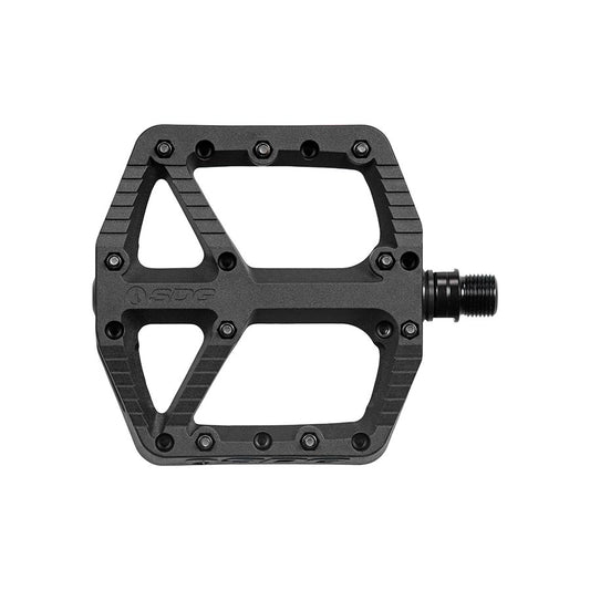 SDG Components, Comp, Platform Pedals, Body: Composite, Spindle: Cr-Mo, 9/16'', Black, Pair