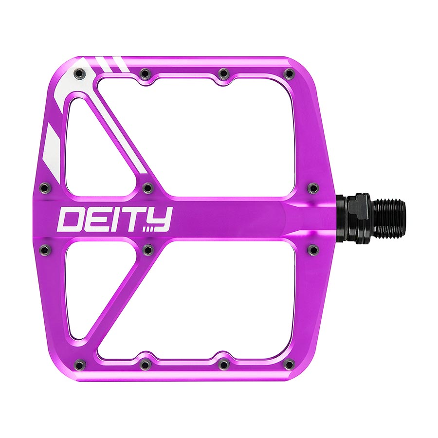 Deity, SuperVillain, Platform Pedals, Body: Aluminum, Spindle: Cr-Mo, 9/16'', Black, Pair