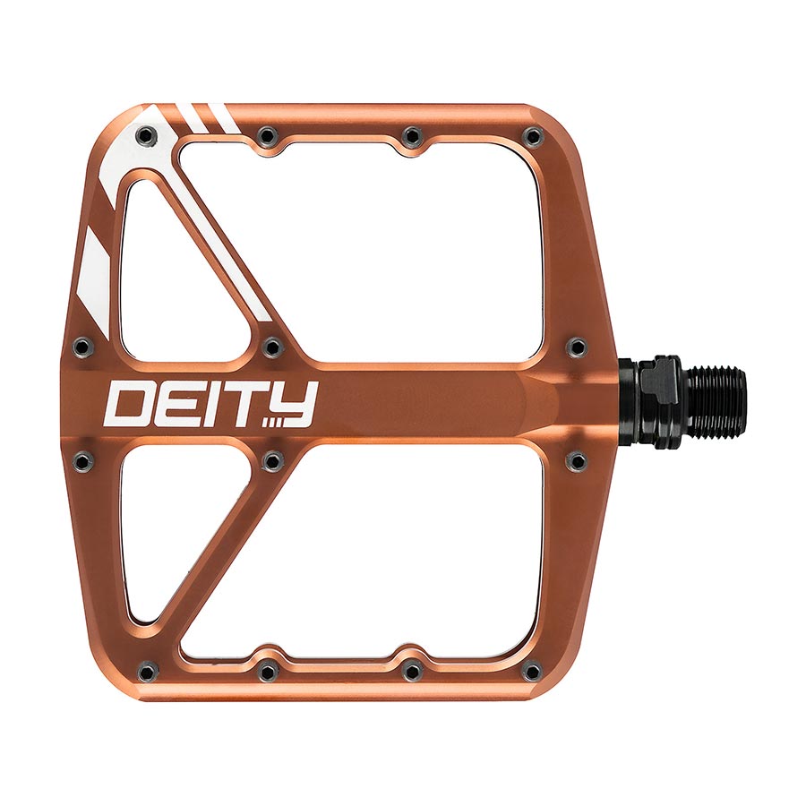 Deity, SuperVillain, Platform Pedals, Body: Aluminum, Spindle: Cr-Mo, 9/16'', Black, Pair