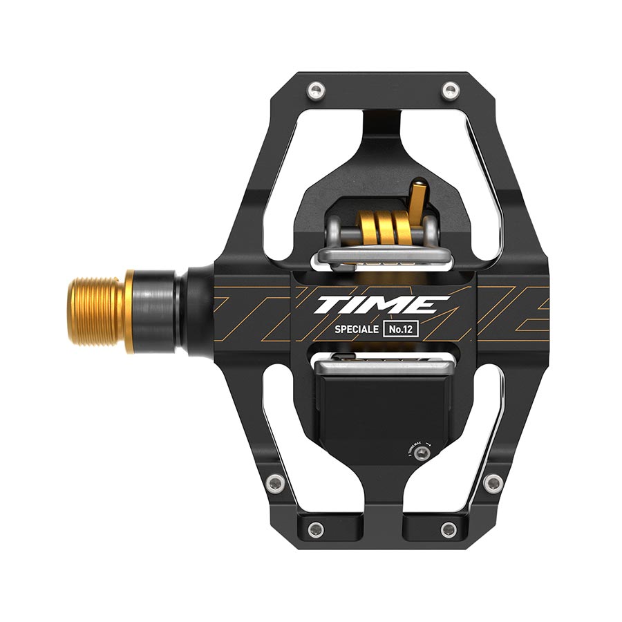 TIME, Speciale 12 Large B1, Pedals, Body: Aluminum, Spindle: Titanium, 9/16'', Black Gold, Pair