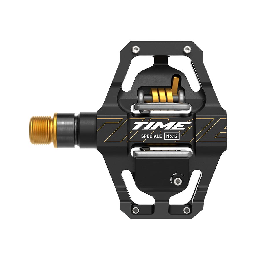 TIME, Speciale 12 Small B1, Pedals, Body: Aluminum, Spindle: Titanium, 9/16'', Black Gold, Pair