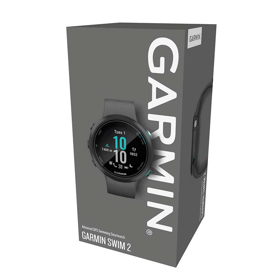 Garmin, Garmin Swim 2, Watch, Watch Color: Slate, Wristband: Slate - Silicone