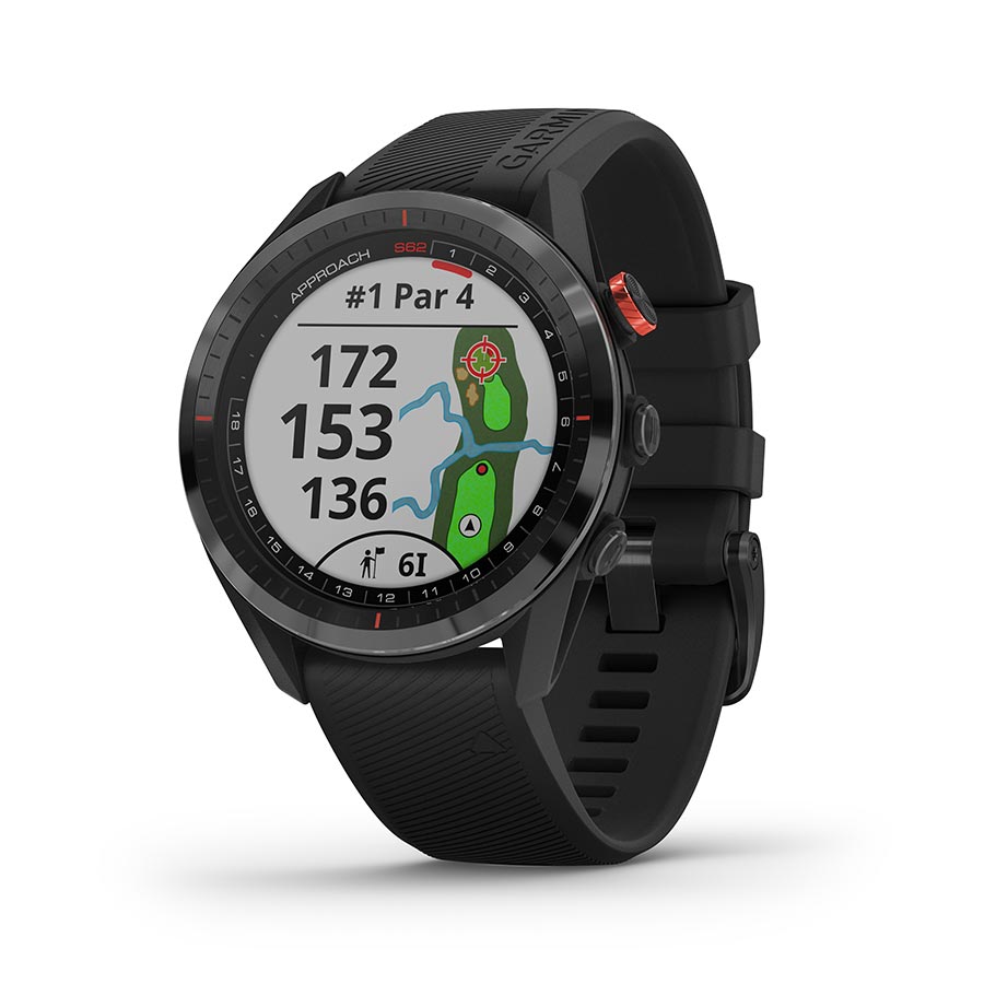 Garmin, Approach S62, Watch, Watch Color: Black, Wristband: Black - Silicone