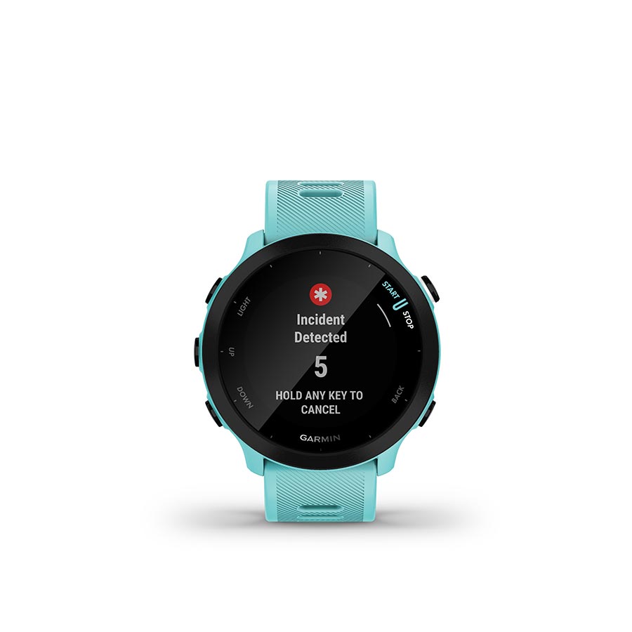 Garmin, Forerunner 55, Watch, Watch Color: Aqua, Wristband: Aqua - Silicone