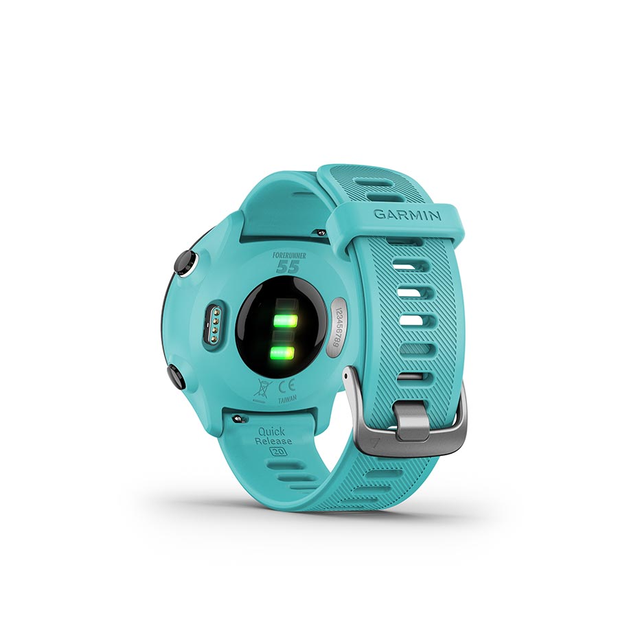 Garmin, Forerunner 55, Watch, Watch Color: Aqua, Wristband: Aqua - Silicone