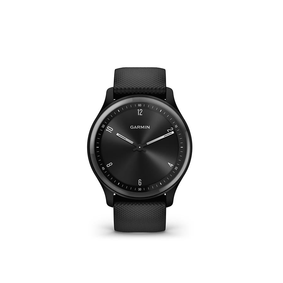 Garmin, vivomove Sport, Watch, Watch Color: Black, Wristband: Black - Silicone