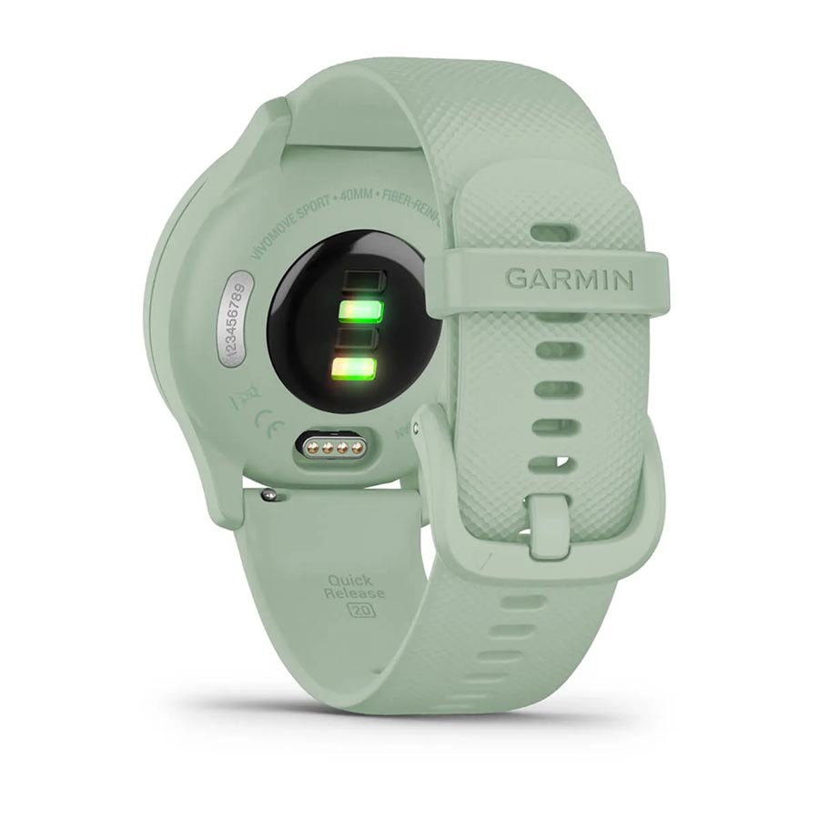 Garmin, vivomove Sport, Watch, Watch Color: Black, Wristband: Black - Silicone