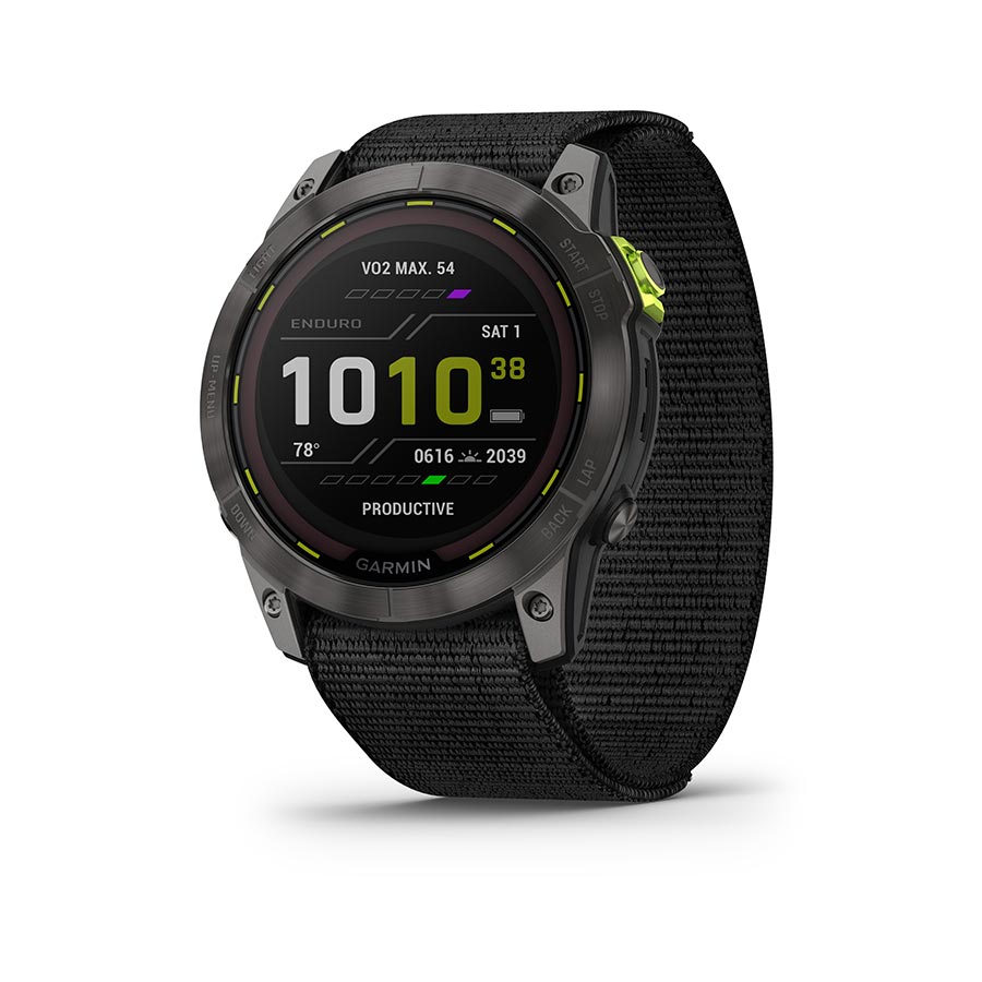 Garmin, Enduro 2, Watch, Watch Color: Grey, Wristband: Black - Silicone