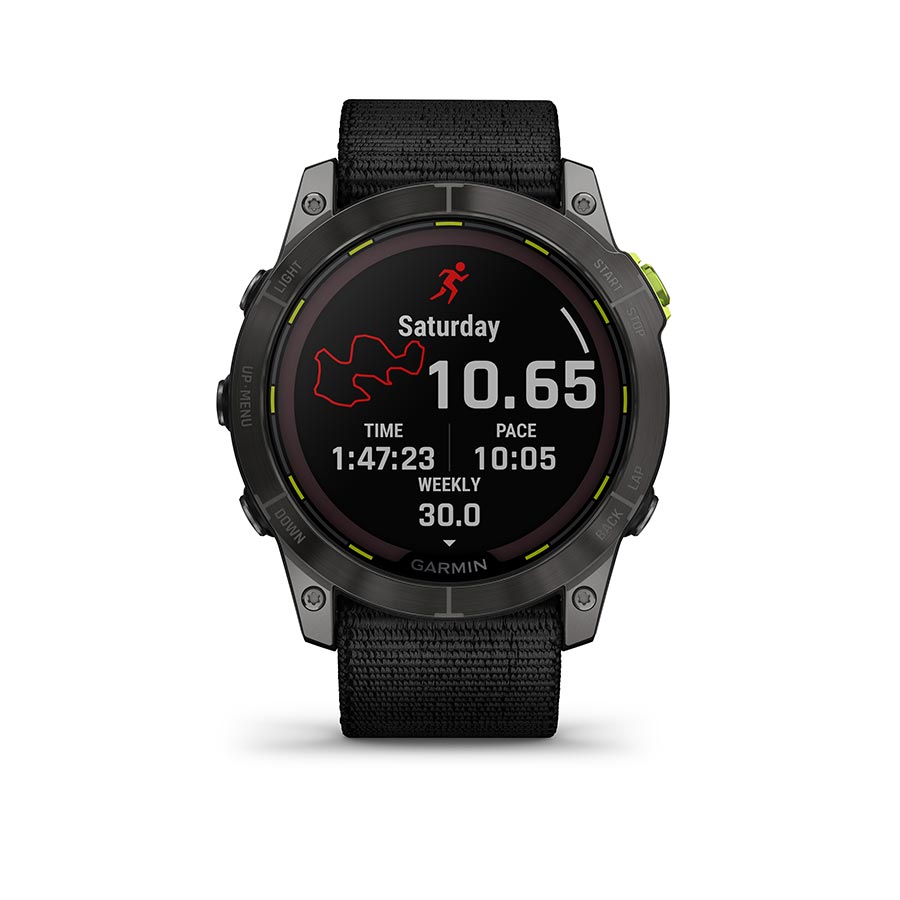 Garmin, Enduro 2, Watch, Watch Color: Grey, Wristband: Black - Silicone