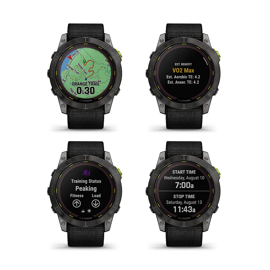 Garmin, Enduro 2, Watch, Watch Color: Grey, Wristband: Black - Silicone