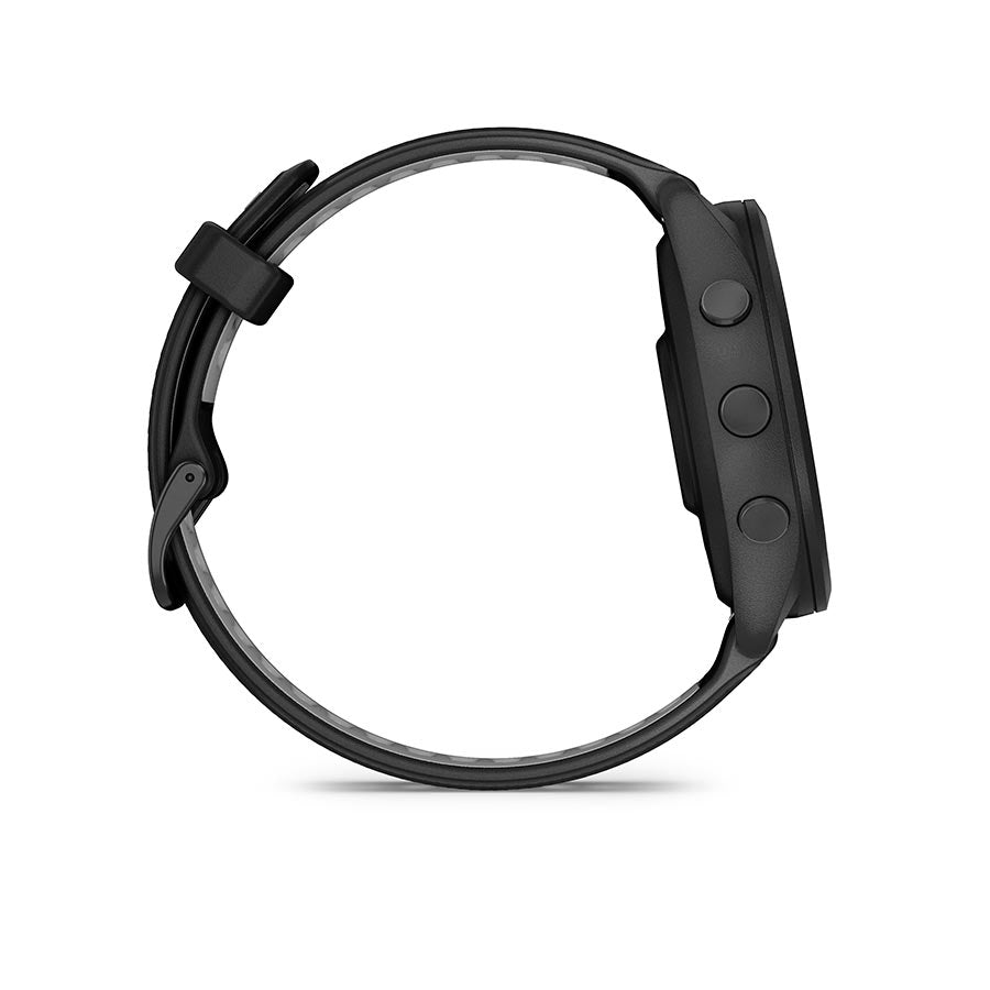 Garmin, Forerunner 265 Music, Watch, Watch Color: Black, Wristband: Black/Powder Grey - Silicone