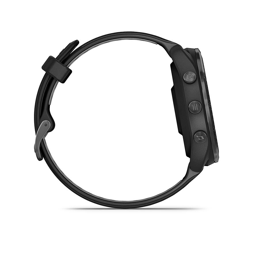 Garmin, Forerunner 965, Watch, Watch Color: Black, Wristband: Black/Powder Grey - Silicone