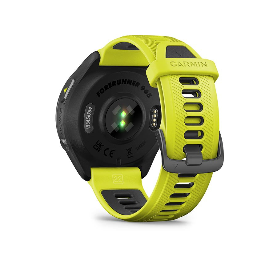 Garmin, Forerunner 965, Watch, Watch Color: Black, Wristband: Black/Powder Grey - Silicone