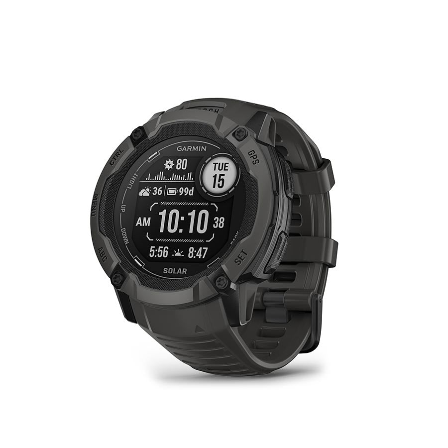 Garmin, Instinct 2X Solar, Watch, Watch Color: Graphite, Wristband: Graphite - Silicone