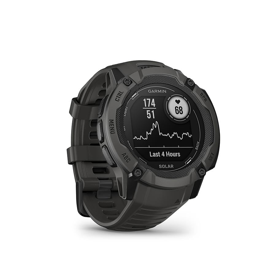 Garmin, Instinct 2X Solar, Watch, Watch Color: Graphite, Wristband: Graphite - Silicone