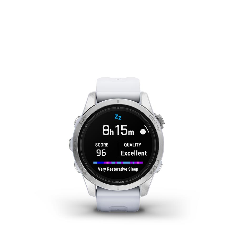 Garmin, Epix Pro Std. Edition 42mm, Watch, Watch Color: Silver, Wristband: White - Silicone