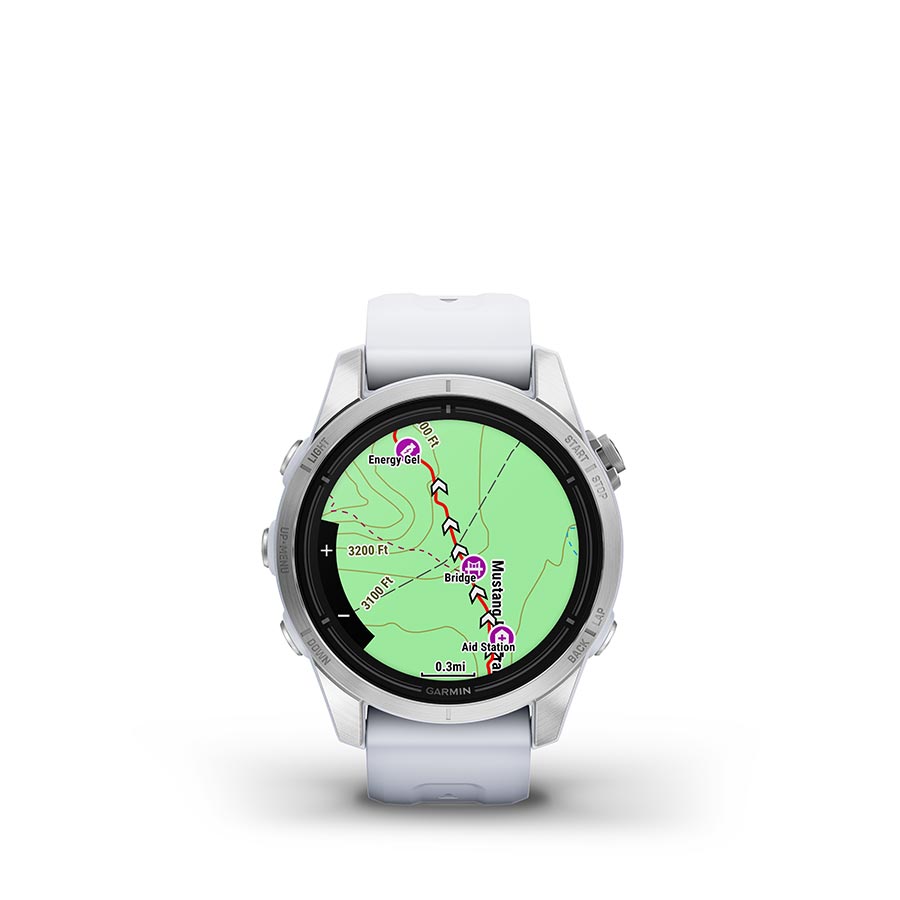 Garmin, Epix Pro Std. Edition 42mm, Watch, Watch Color: Silver, Wristband: White - Silicone