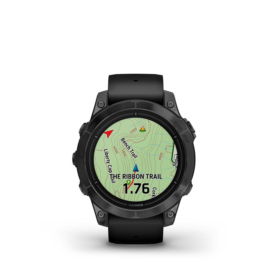 Garmin, Epix Pro Std. Edition 47mm, Watch, Watch Color: Slate Grey, Wristband: Black - Silicone