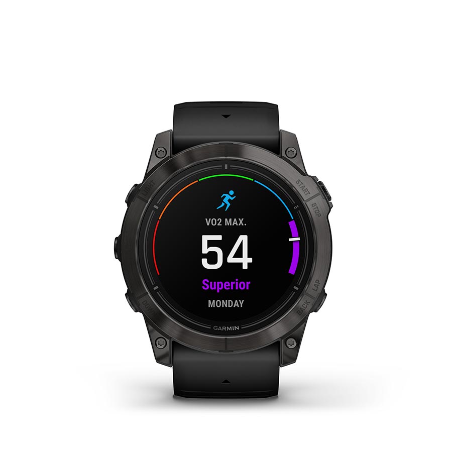 Garmin, Epix Pro Sapphire Edition 51mm, Watch, Watch Color: Titanium, Wristband: Black - Silicone