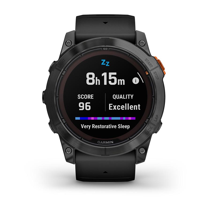 Garmin, fenix 7X Pro Solar, Glass, Watch, Watch Color: Slate Grey, Wristband: Black - Silicone