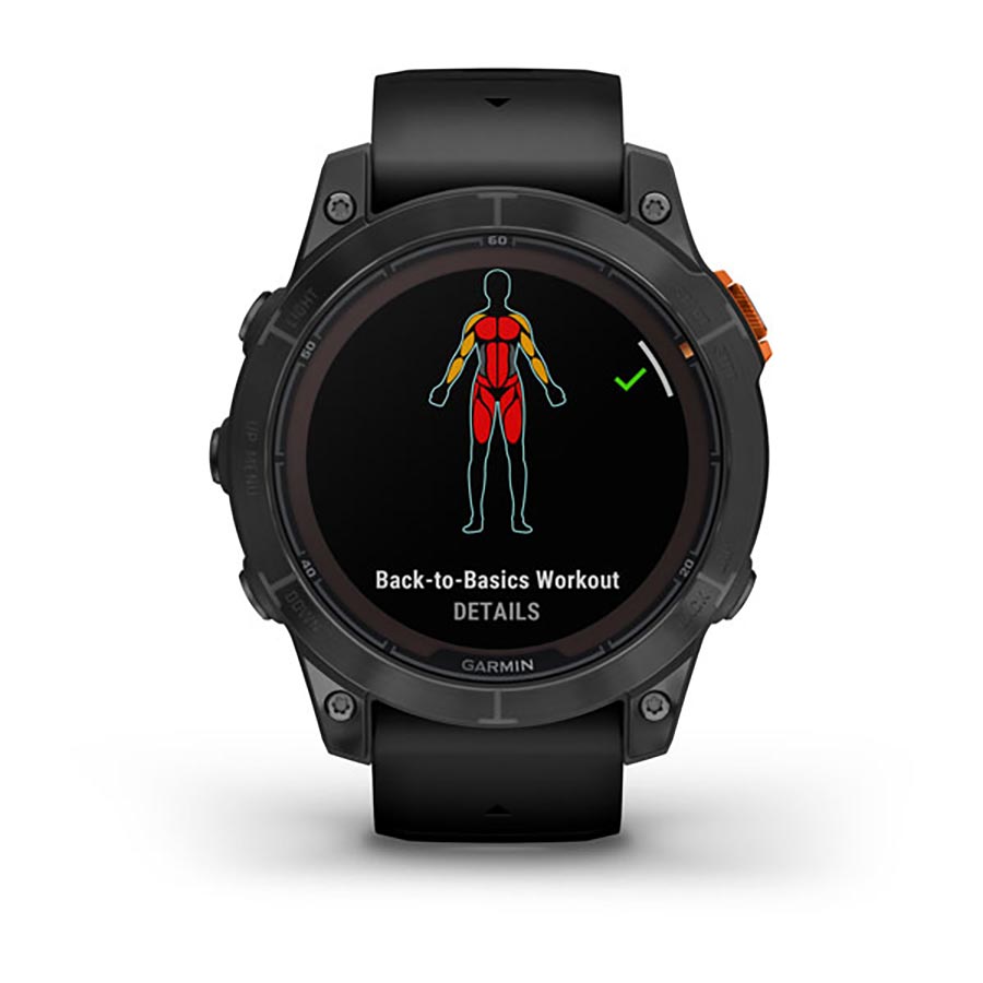 Garmin, fenix 7 Pro Solar, Glass, Watch, Watch Color: Slate Grey, Wristband: Black - Silicone