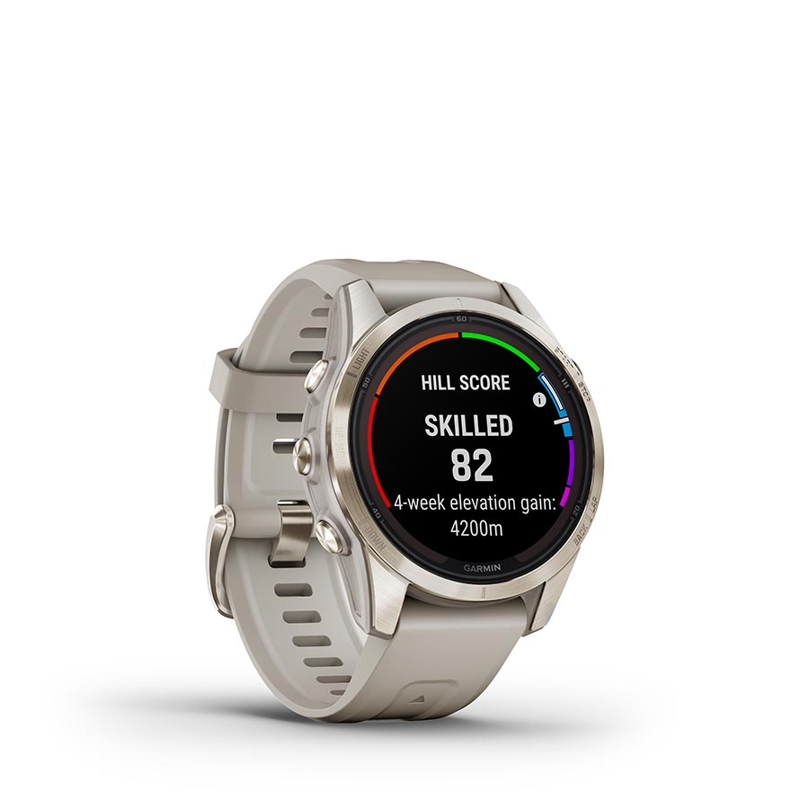 Garmin, fenix 7S Pro Sapphire Solar, Watch, Watch Color: Soft Gold, Wristband: Light Sand - Silicone