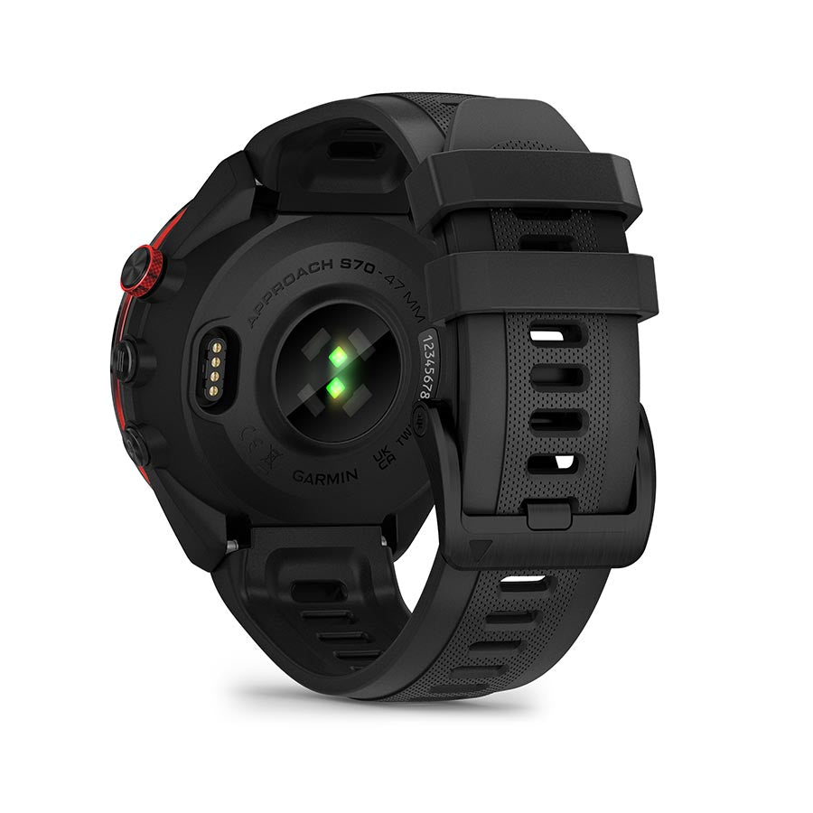 Garmin, Approach S70, Watch, Watch Color: Black, Wristband: Black - Silicone