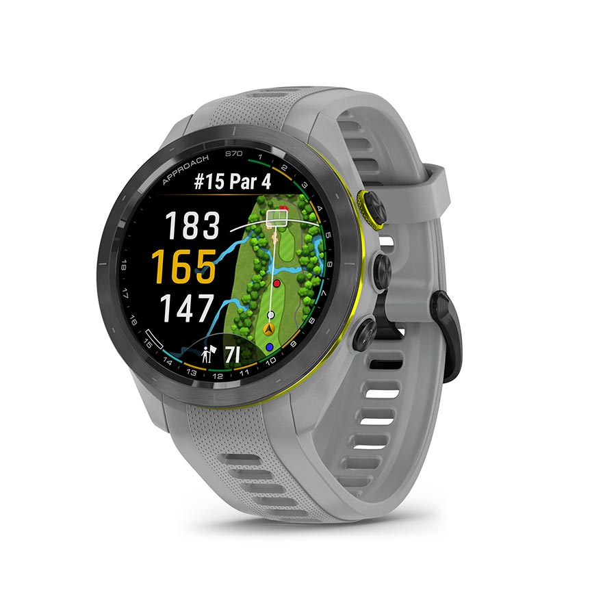 Garmin, Approach S70S, Watch, Watch Color: Grey, Wristband: Grey - Silicone