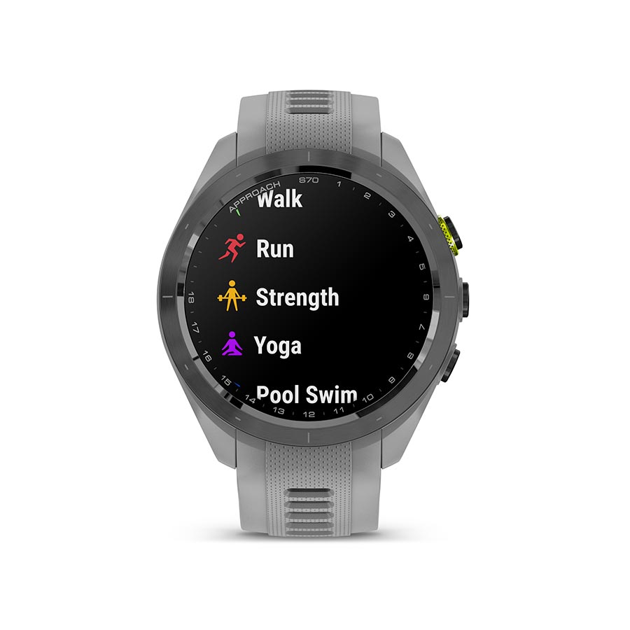 Garmin, Approach S70S, Watch, Watch Color: Grey, Wristband: Grey - Silicone