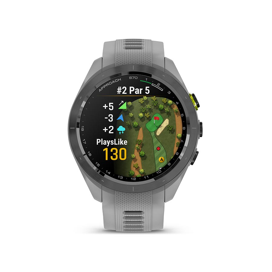 Garmin, Approach S70S, Watch, Watch Color: Grey, Wristband: Grey - Silicone