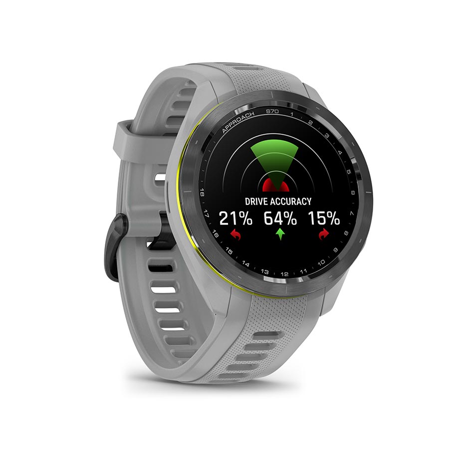 Garmin, Approach S70S, Watch, Watch Color: Grey, Wristband: Grey - Silicone