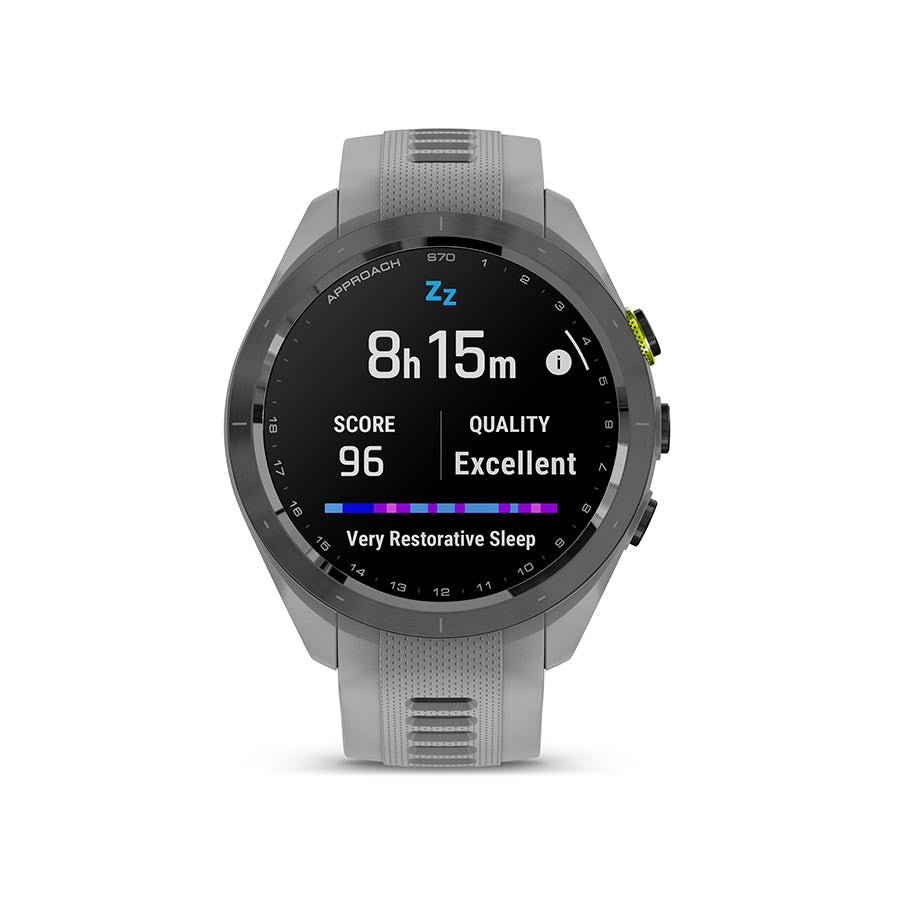 Garmin, Approach S70S, Watch, Watch Color: Grey, Wristband: Grey - Silicone