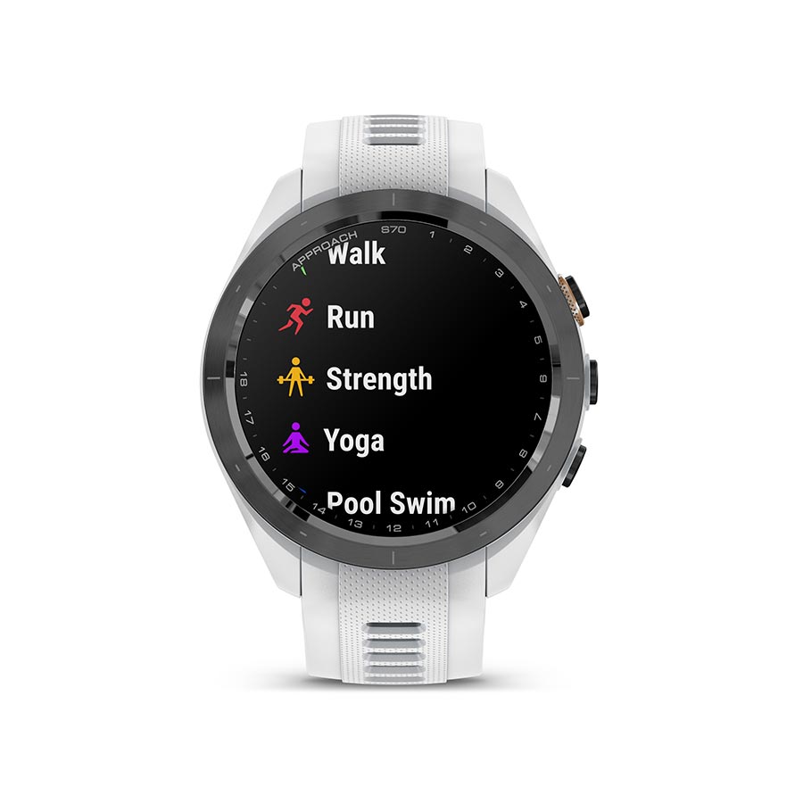 Garmin, Approach S70S, Watch, Watch Color: Grey, Wristband: Grey - Silicone