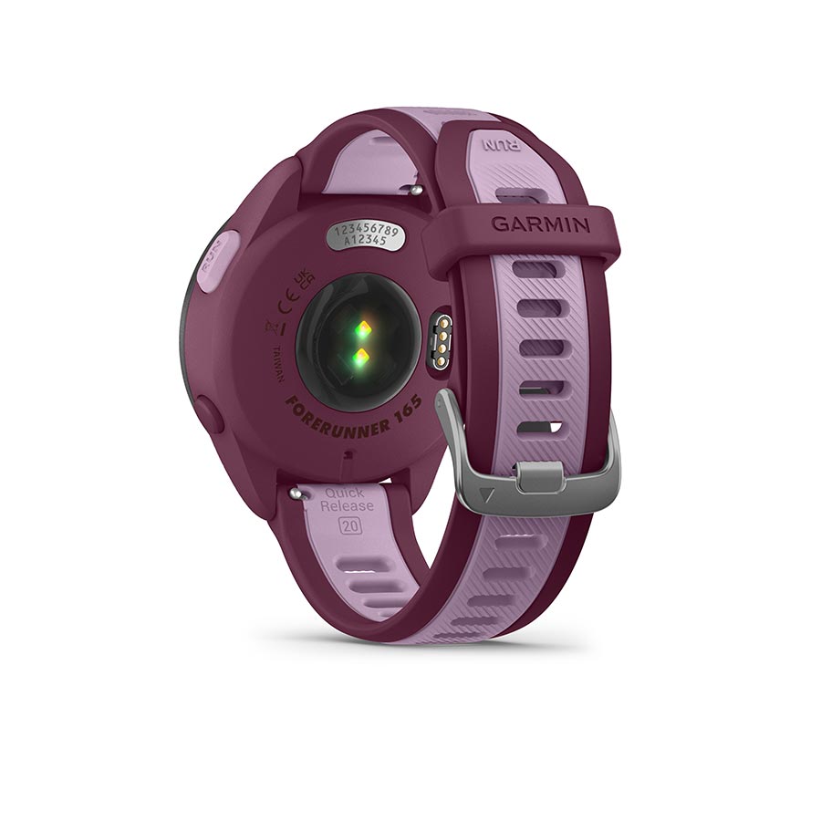 Garmin, Forerunner 165 Music, Watch, Watch Color: Berry, Wristband: Lilac - Silicone