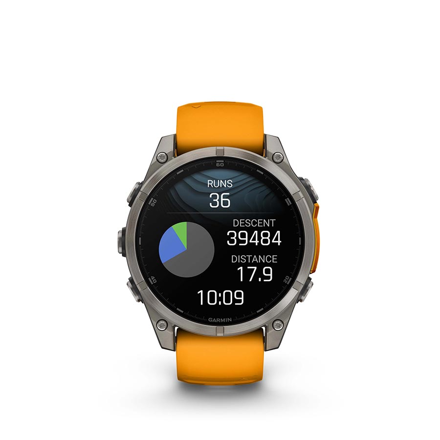 Garmin, fenix 8 AMOLED Sapphire 47mm, Watch, Watch Color: Grey, Wristband: Black/ Pebble Gray - Silicone