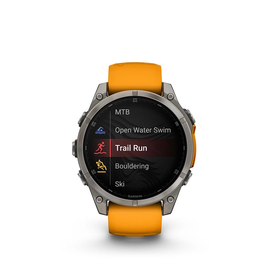 Garmin, fenix 8 AMOLED Sapphire 47mm, Watch, Watch Color: Grey, Wristband: Black/ Pebble Gray - Silicone