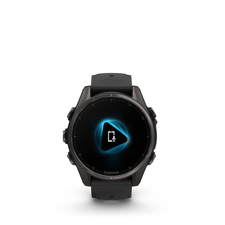 Garmin, fenix 8 AMOLED Sapphire 43mm, Watch, Watch Color: Grey, Wristband: Black/ Pebble Gray - Silicone