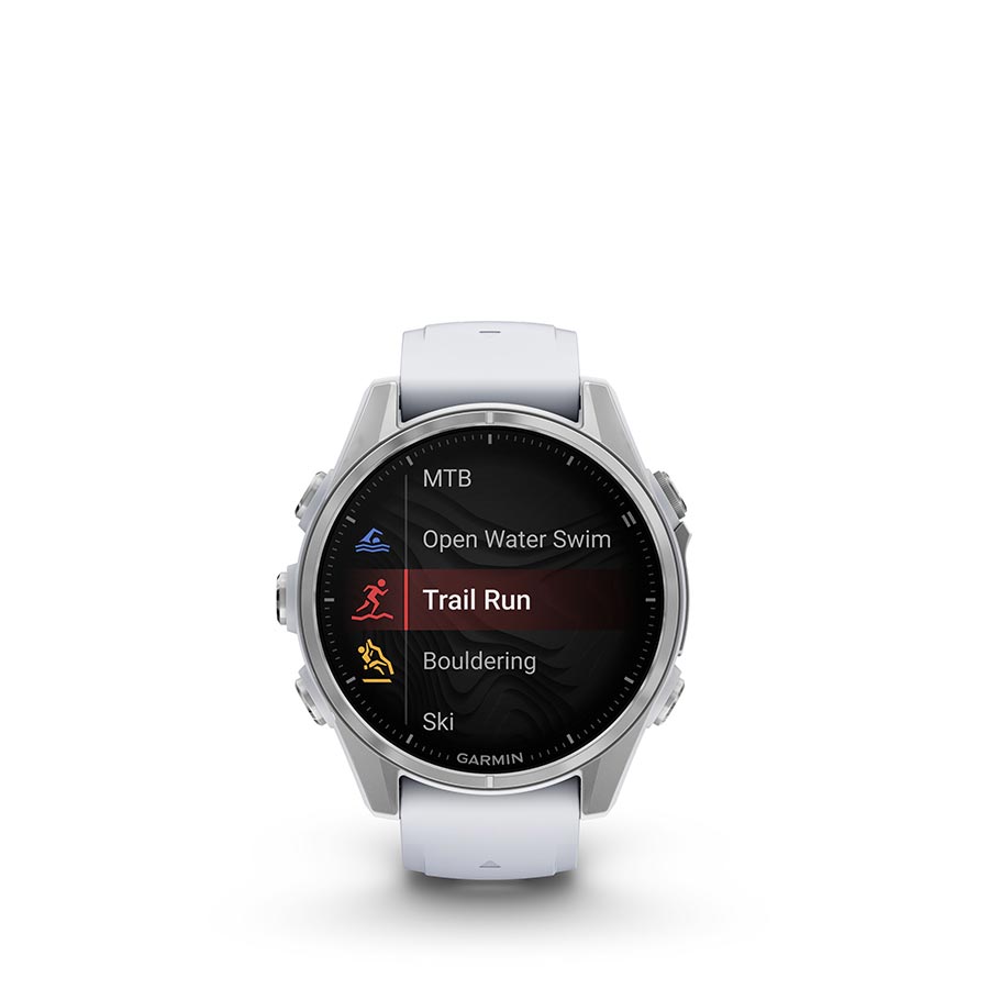 Garmin, fenix 8 AMOLED 43mm, Watch, Watch Color: Silver, Wristband: Whitestone - Silicone