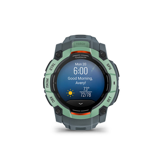 Garmin, Instinct 3 50mm AMOLED, Watch, Watch Color: Neo Tropic, Wristband: Twilight - Silicone