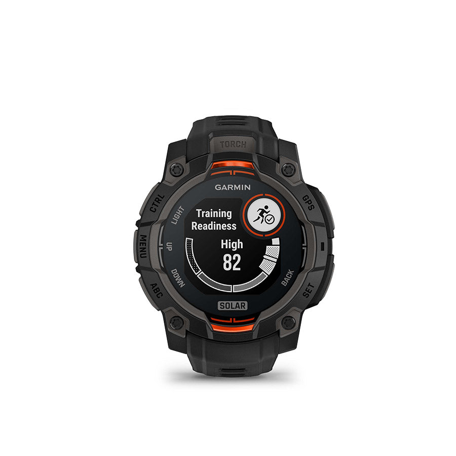 Garmin, Instinct 3 45mm Solar, Watch, Watch Color: Black, Wristband: Black - Silicone