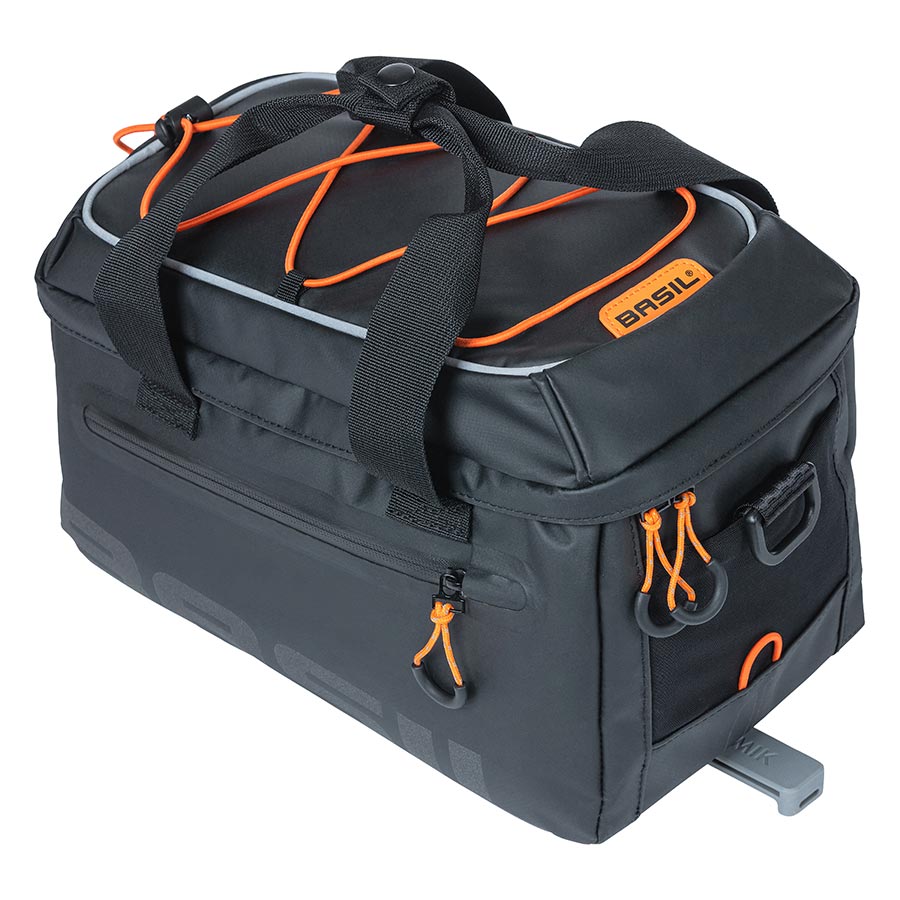 Basil, Miles MIK, Trunk Bag, 7L, Black/Orange