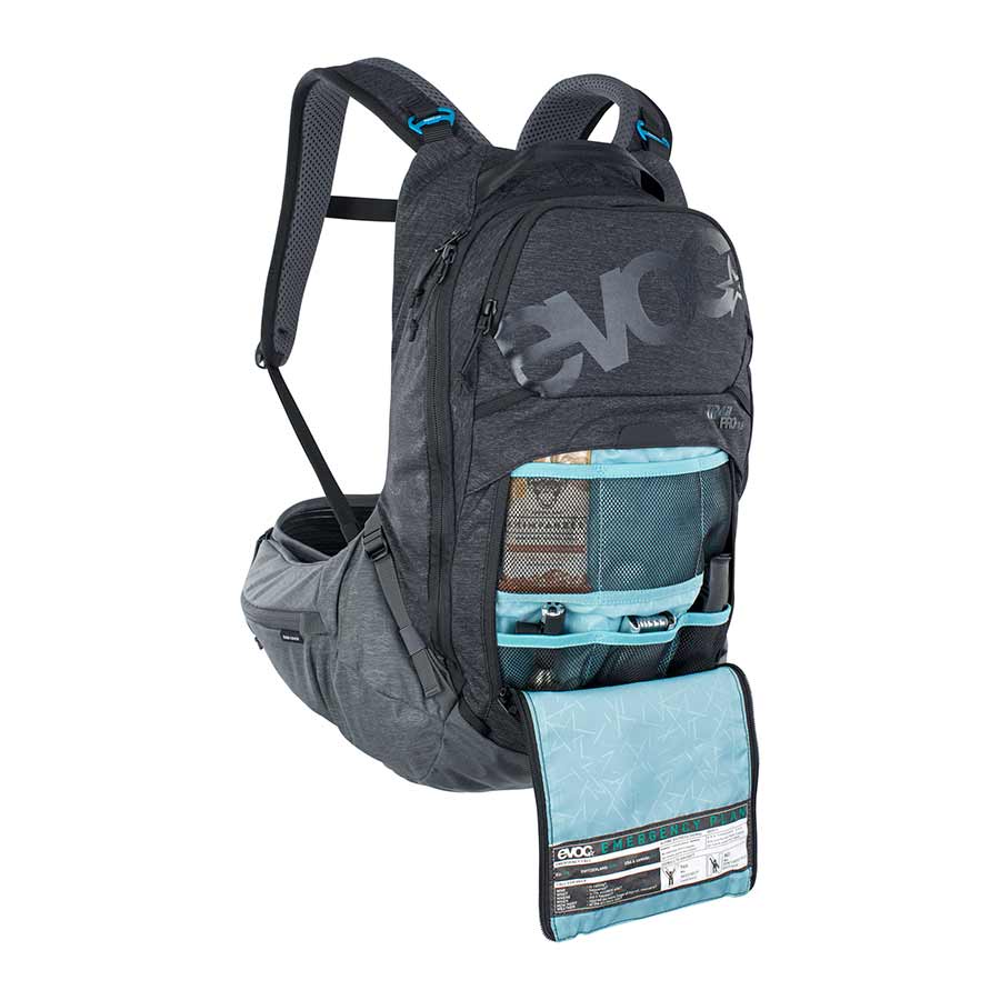 EVOC, Trail Pro 16, Protector backpack, 16L, Carbon/Grey, LXL