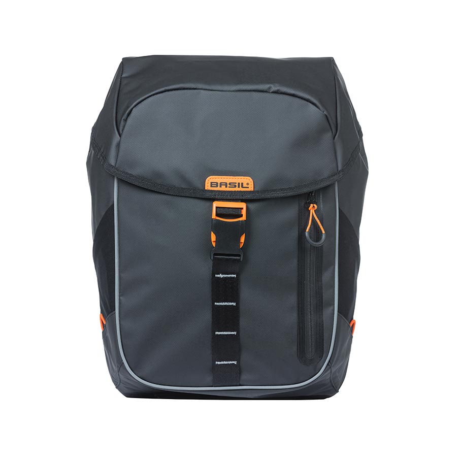 Basil, Miles, Backpack, 17L, Black/Orange